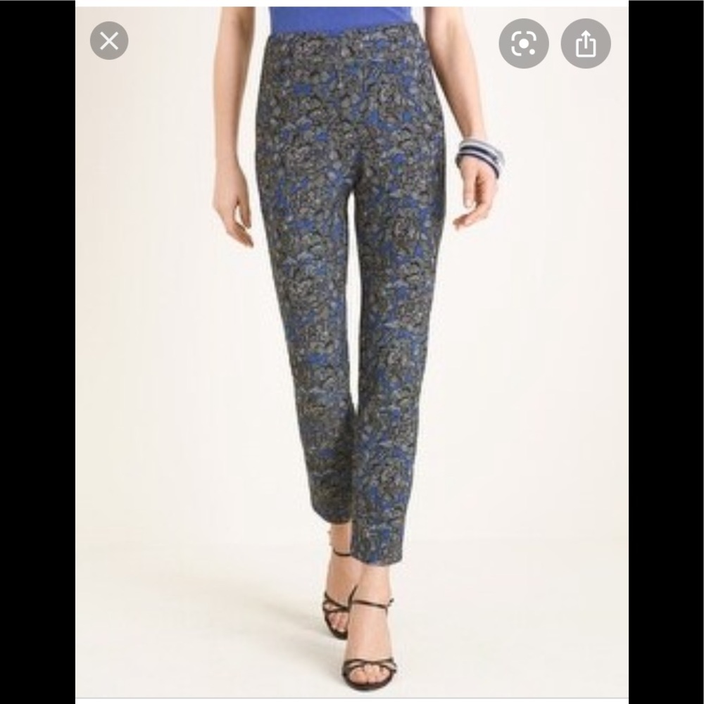 new! CHICOS | Pull-on elastic waist Ankle length pant print